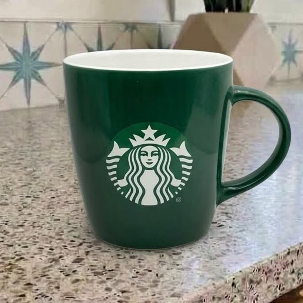 2021 Starbucks Green Siren Mermaid Logo Ceramic Coffee Mug 12 oz